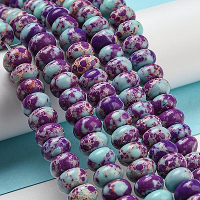 Synthetic Imperial Jasper Dyed Beads Strands G-D077-E01-01B-1