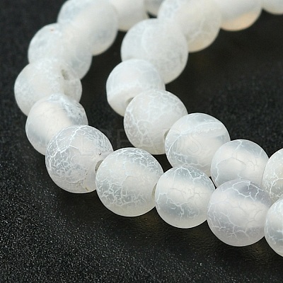 Natural Crackle Agate Beads Strands G-G055-4mm-5-1