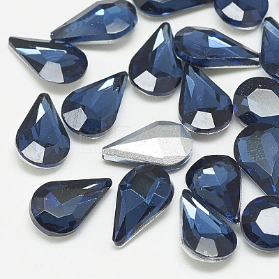 Pointed Back Glass Rhinestone Cabochons RGLA-T082-6x10mm-13-1