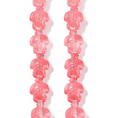 Transparent Glass Enamel Beads Strands GLAA-B021-06H-1