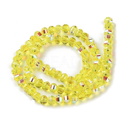 Transparent Electroplate Glass Beads Strands GLAA-Q099-C01-05-1