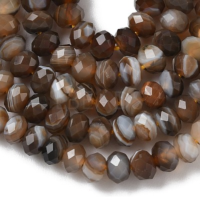 Natural Banded Agate Beads Strands G-D344-A34-04-1