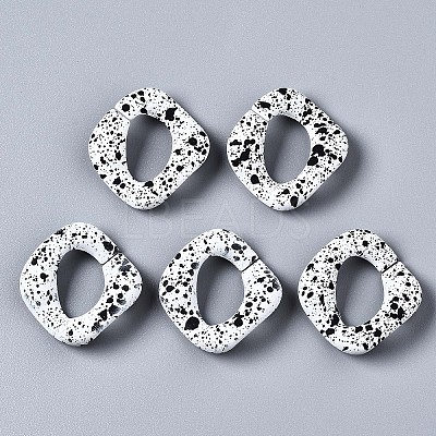 Spray Painted CCB Plastic Linking Rings LS-CCB-Q091-019A-1