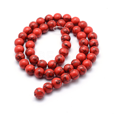 Synthetic Howlite Bead Strand G-E439-8mm-01A-1