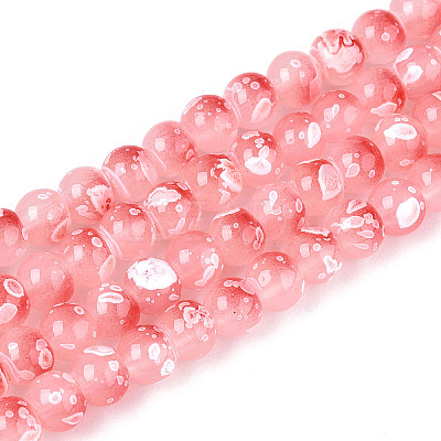 Baking Paint Glass Beads Strands DGLA-N015-4mm-03-1