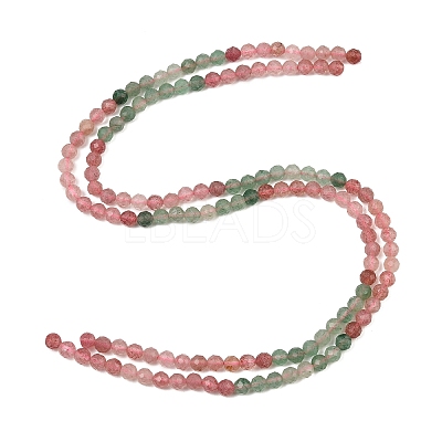 Natural Red and Green Strawberry Quartz Beads Strands GG-NH0006-A02-6mm-1