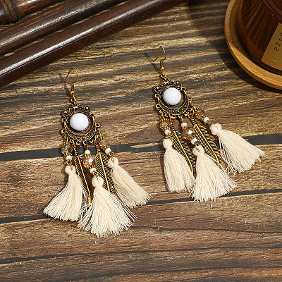 Alloy Round Chandelier Earrings FS-WGD7741-19-1