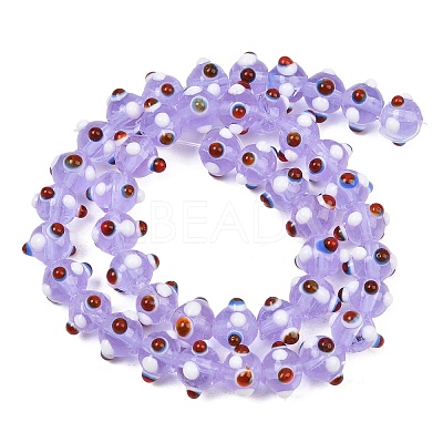 Handmade Bumpy Lampwork Beads Strands LA-CBA05D6-01-11-1