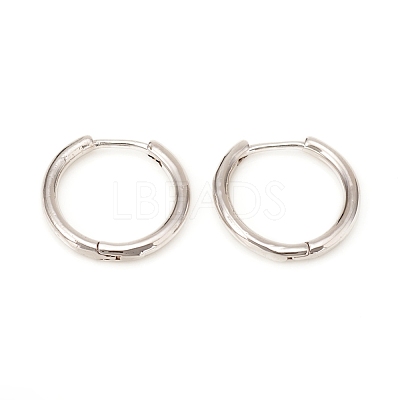 Brass Huggie Hoop Earrings KK-D160-55P-1