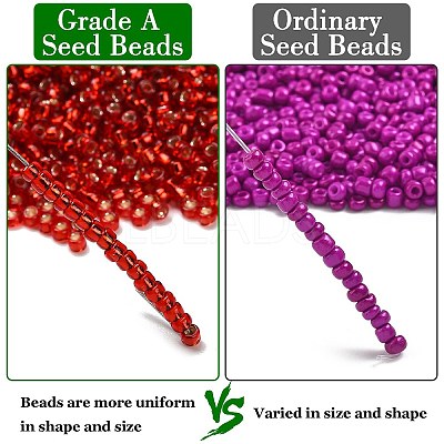 12/0 Grade A Round Glass Seed Beads SEED-Q007-F38-1