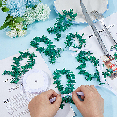 Plastic Leaf Napkin Rings AJEW-WH0528-94-1