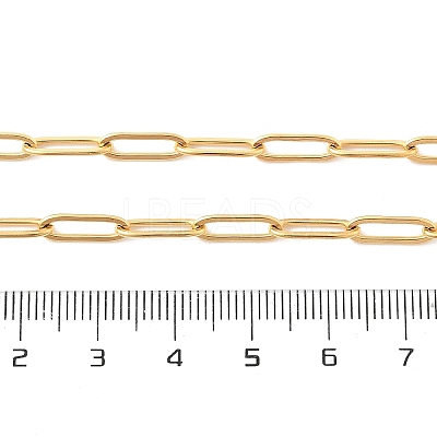 Ion Plating(IP) 304 Stainless Steel Paperclip Chain Necklace NJEW-D045-14G-1