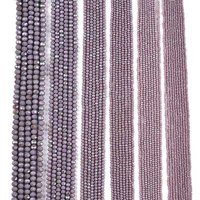 Electroplate Opaque Solid Color Glass Beads Strands EGLA-A044-P2mm-L13-1