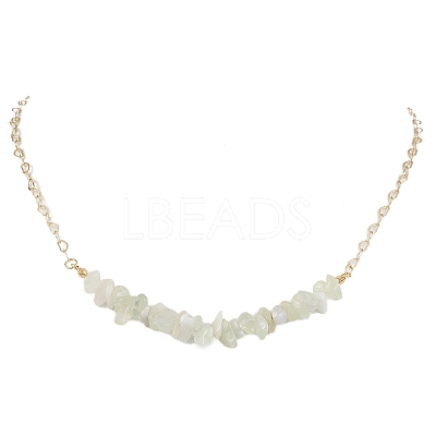 Natural & Synthetic Mixed Gemstone Chip Bib Necklaces NJEW-JN04950-1