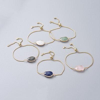 Brass Bolo Slider Bracelets BJEW-JB04688-M-1