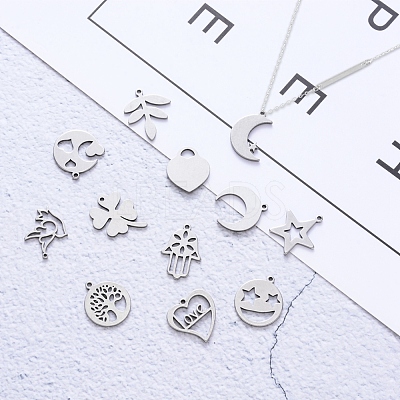 Tarnish Resistant 201 Stainless Steel Pendants STAS-N092-M-01-1