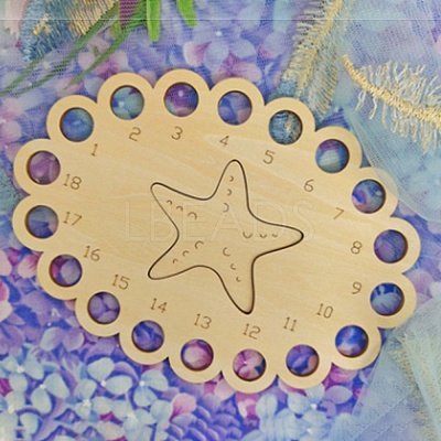 Wood Embroidery Thread Plate FIND-WH0067-85B-1