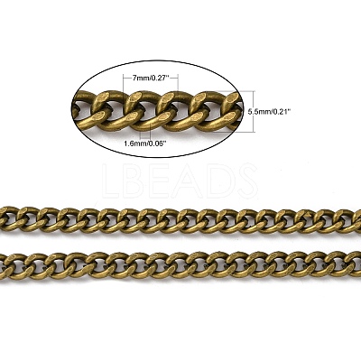 Iron Cuban Link Chains CH-R013-7x5.5mm-AB-NF-1
