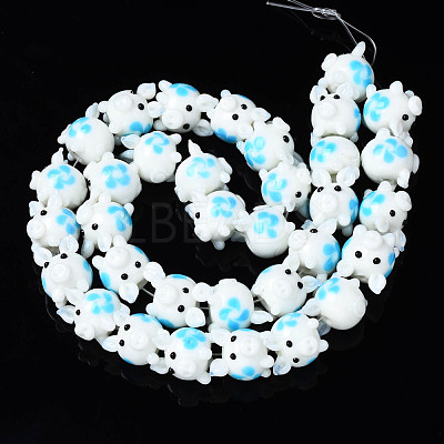 Handmade Bumpy Lampwork Beads Strands LAMP-Q031-015-1