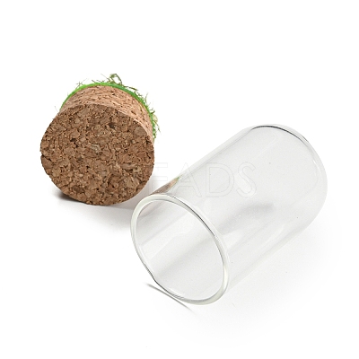 Natural Quartz Crystal Nuggets Display Decoration with Glass Dome Cloche Cover DJEW-B009-03B-1