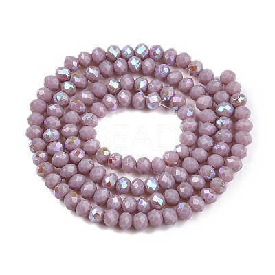 Electroplate Opaque Solid Color Glass Beads Strands EGLA-A044-P3mm-L13-1