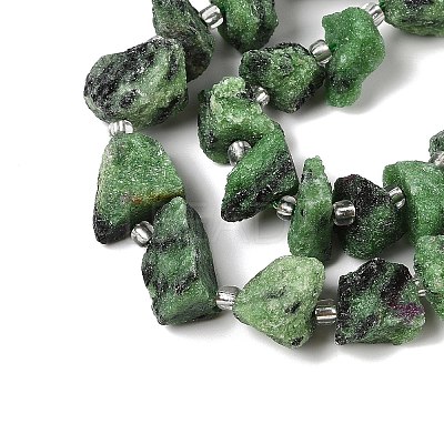 Natural Ruby in Zoisite Beads Strands G-Q023-A01-01-1