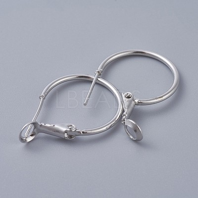 Brass Hoop Earrings KK-I665-26A-P-1