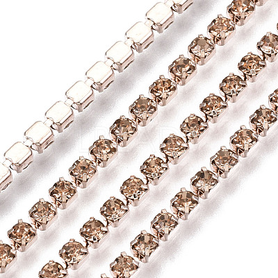 Electrophoresis Brass Rhinestone Strass Chains X1-CHC-Q009-SS6.5-B18-1