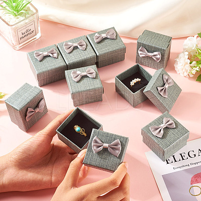 Square Cardboard Paper Ring Gift Storage Boxes CON-TAC0001-17C-1