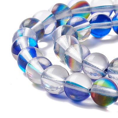Synthetic Moonstone Beads Strands G-E573-02B-27-1
