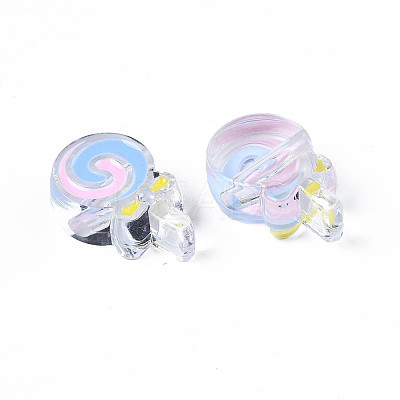 Transparent Acrylic Beads X-ACRC-S039-04-1
