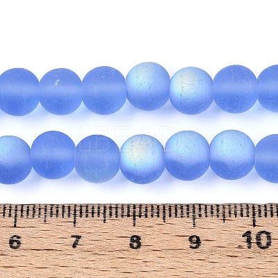 Frosted Transparent Glass Beads Strands LS-GLAA-T032-T8mm-MBB04-1