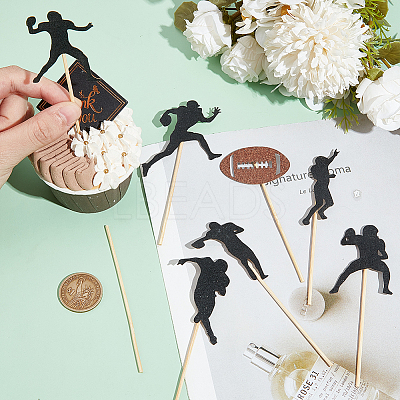 5 Sets Paper Cake Toppers AJEW-SC0002-73-1