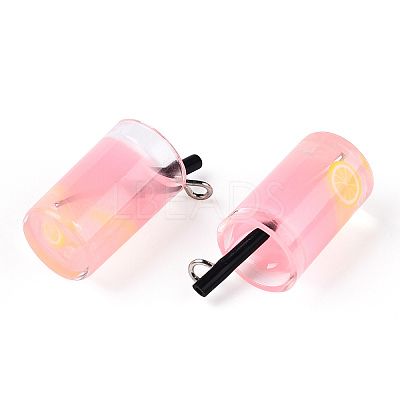 Plastic Imitation Drink Pendants CRES-S359-13D-1-1