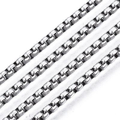 Tarnish Resistant 201 Stainless Steel Box Chains CHS-S009-002-1