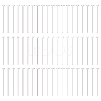 60Pcs 925 Sterling Silver Flat Head Pins STER-BC0002-17B-1