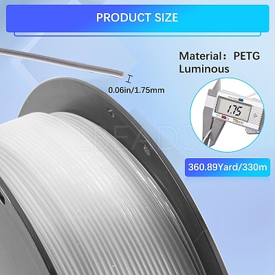 330M Luminous PETG 3D Printer Filament OCOR-WH0071-94A-1