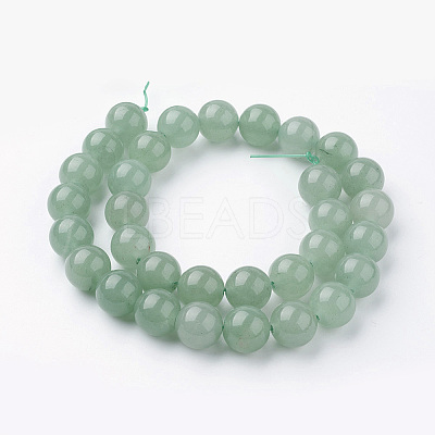 Natural Green Aventurine Bead Strands G-G735-63-12mm-1