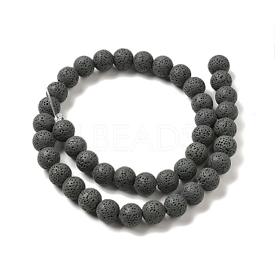 Natural Lava Rock Bead Strands G-L435-03-8mm-22-1