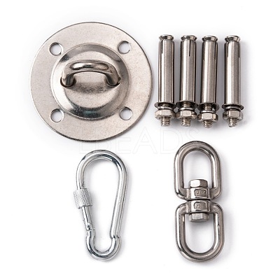 1Pcs 304 Stainless Steel Double Eye Swivel Clasps STAS-GA0001-08-1