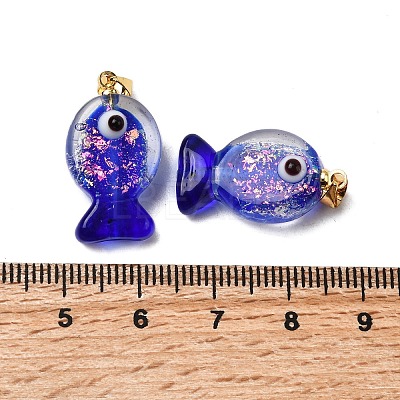 Handmade Dichroic Foil Lampwork Pendants X1-DICH-G001-01G-08-1