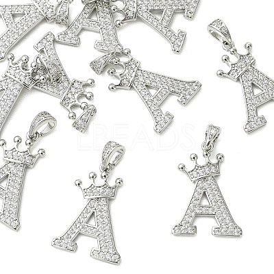SHEGRACE Brass Micro Pave Clear Cubic Zirconia Pendants XGRQ5F521-809P-1