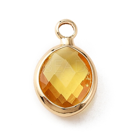 Faceted Glass Pendants X-KK-WH0046-59G-11-1