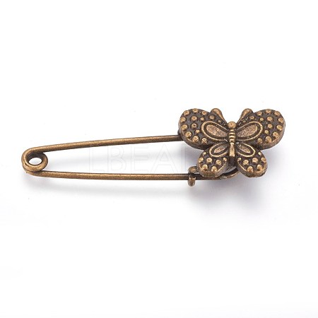 Tibetan Style Alloy Safety Brooches JEWB-WH0008-13AB-1