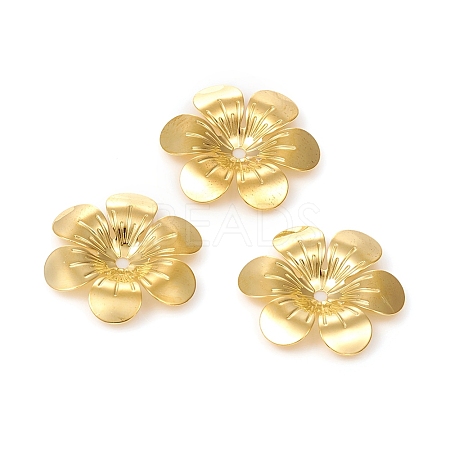 6-Petal Brass Bead Caps LS-KK-I669-06G-1