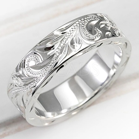 Sculptured Vine Pattern Brass Finger Rings for Women FS-WGD177A-03-1