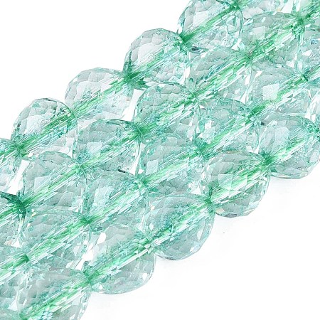 Crackle Transparent Glass Beads Strands GLAA-N068-04A-04-1