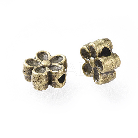 Tibetan Style Alloy 3D Flower Beads LS-MLF0476Y-1