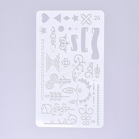 Plastic Reusable Drawing Painting Stencils Templates DIY-G027-G26-1