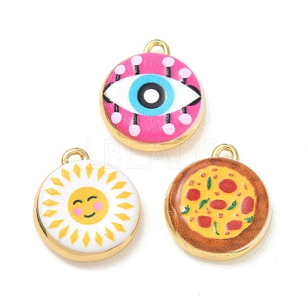 Printed Brass Pendants KK-CBA42CA-11G-1